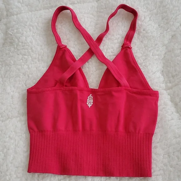 Free People Good Karma Crop bright pink - Picture 4 of 12